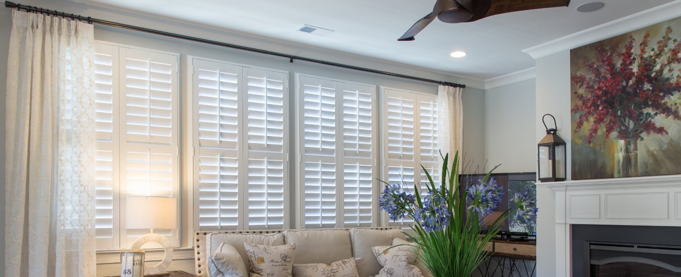 Polywood shutters in a living room